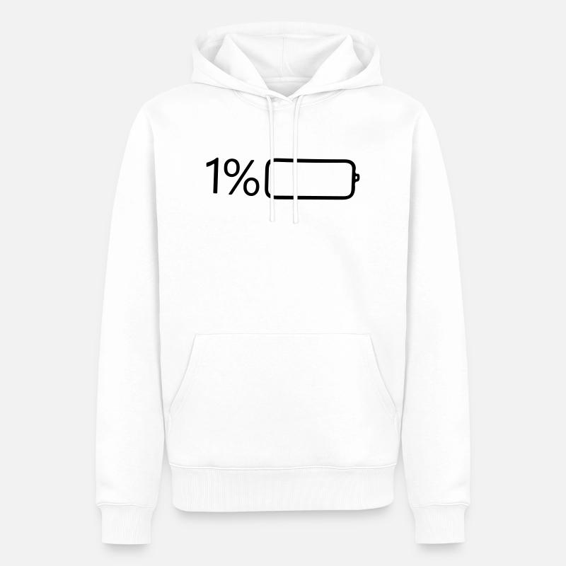 1 pour cent de puissance - Sweat à capuche Premium bio Homme - blanc