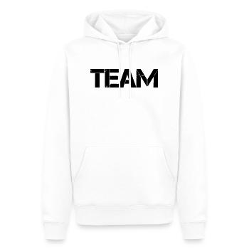 équipe - Sweat à capuche Premium bio Homme - blanc - Devant - Nico (187cm)