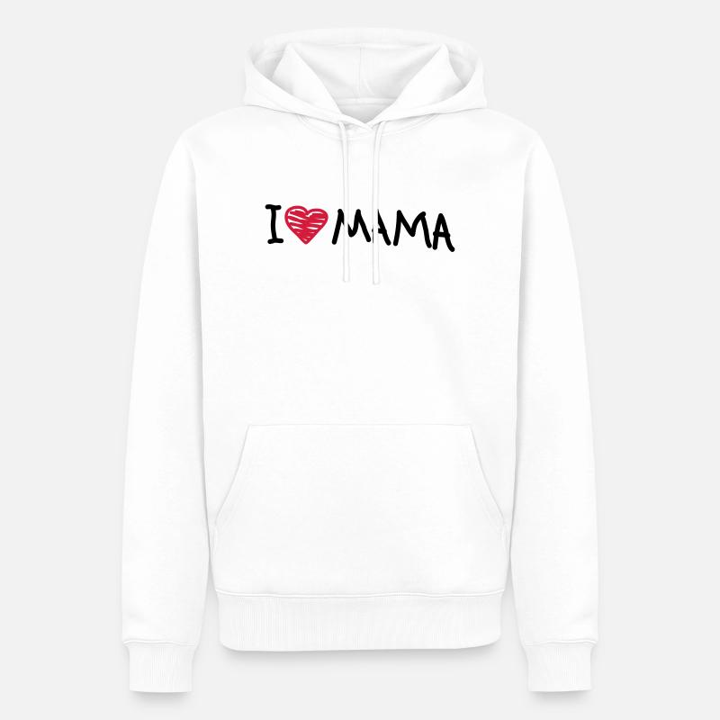 i_love_mama - Sweat à capuche Premium bio Homme - blanc