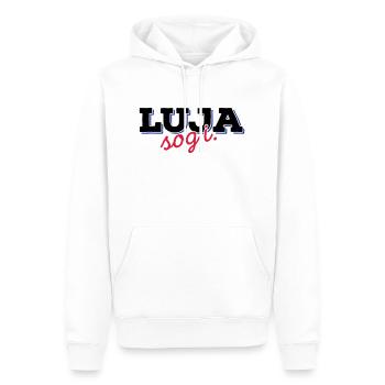 Luja sog i 3C - Männer Premium Bio Hoodie - Weiß - Vorne - Nico (187cm)