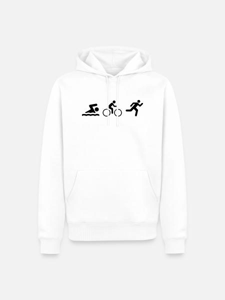 Triatlon_v9 - Männer Premium Bio Hoodie - Weiß