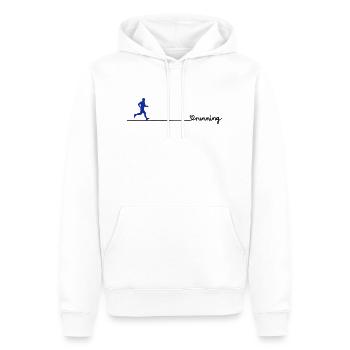love running - Männer Premium Bio Hoodie - Weiß - Vorne - Nico (187cm)