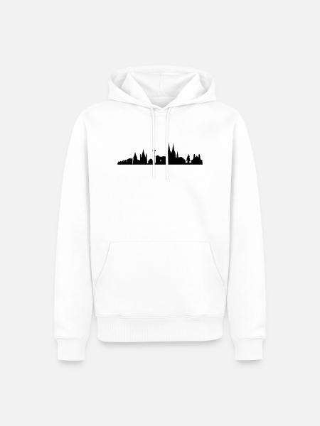 Koeln_Skyline - Männer Premium Bio Hoodie - Weiß