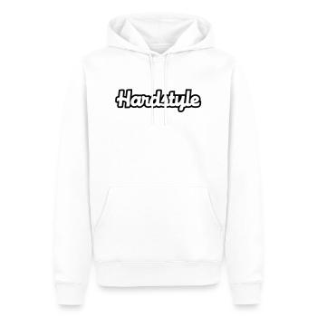 Hardstyle__V051 - Männer Premium Bio Hoodie - Weiß - Vorne - Nico (187cm)