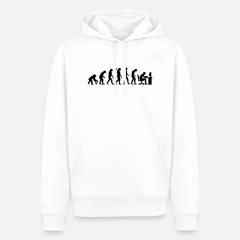 Evolution computer - Men’s Premium Organic Hoodie - white