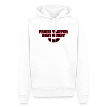 Projet Bratwurst - Sweat à capuche Premium bio Homme - blanc - Devant - Nico (187cm)