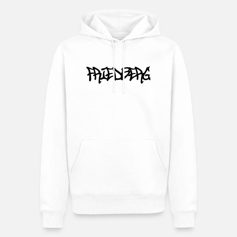Friedberg Graffiti - Männer Premium Bio Hoodie - Weiß