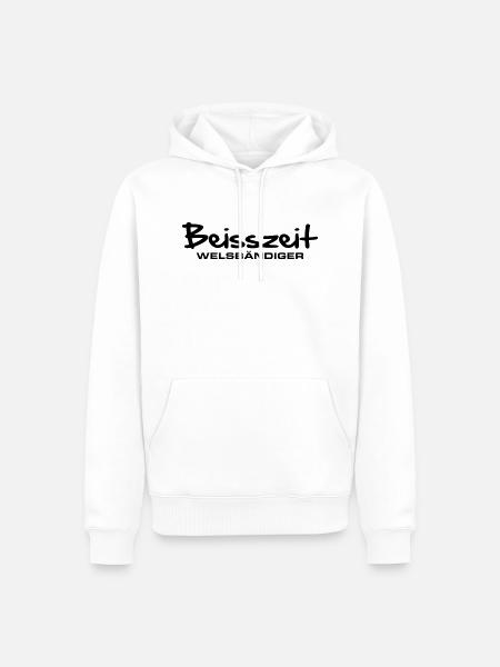beisszeit_welsbaendiger - Männer Premium Bio Hoodie - Weiß