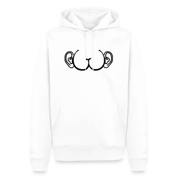 Arsch - Männer Premium Bio Hoodie - Weiß - Vorne - Nico (187cm)
