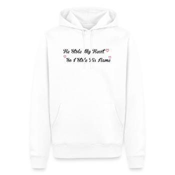 Stole My Heart - Männer Premium Bio Hoodie - Weiß - Vorne - Nico (187cm)