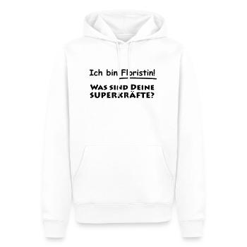 ich bin floristin - Männer Premium Bio Hoodie - Weiß - Vorne - Nico (187cm)