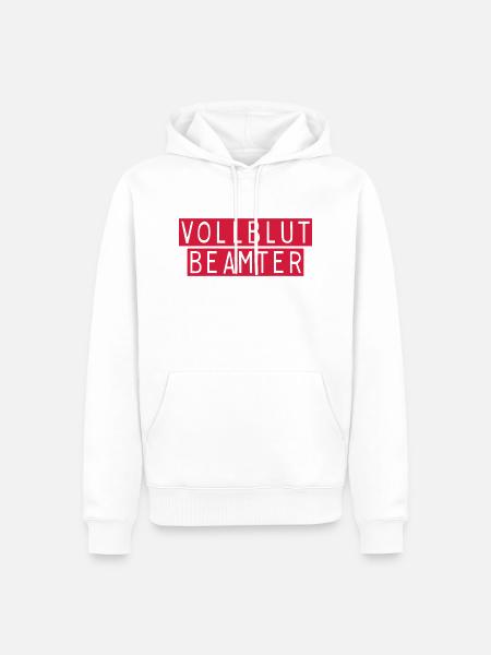 vollblut beamter - Männer Premium Bio Hoodie - Weiß