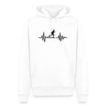 Langlauf - Männer Premium Bio Hoodie - Weiß - Vorne - Nico (187cm)