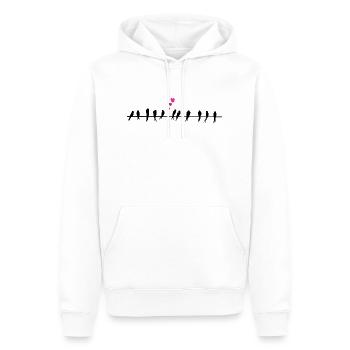 Oiseau - Sweat à capuche Premium bio Homme - blanc - Devant - Nico (187cm)