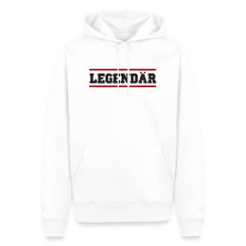 Legendär - Männer Premium Bio Hoodie - Weiß - Vorne - Nico (187cm)