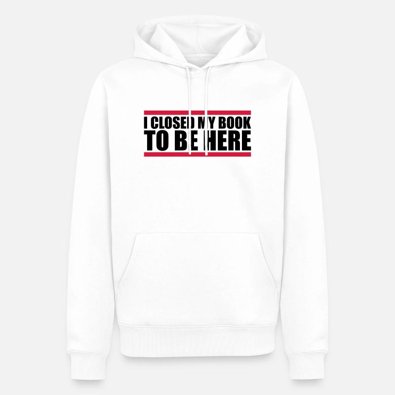 J’ai fermé mon livre - Sweat à capuche Premium bio Homme - blanc