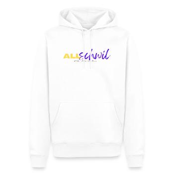 Allschwil2 - Männer Premium Bio Hoodie - Weiß - Vorne - Nico (187cm)