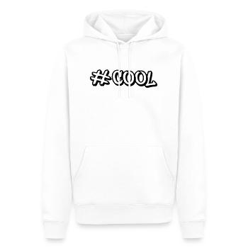 Hashtag Cool - Sweat à capuche Premium bio Homme - blanc - Devant - Nico (187cm)