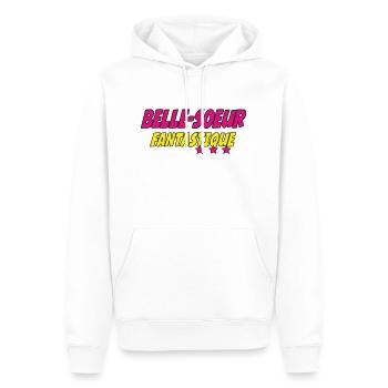 Beautiful Sister FANTASTIC - Men’s Premium Organic Hoodie - white - Front - Nico (187cm)