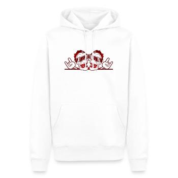 2 DJ Zombies Mort-vivant Horreur Halloween Têtes de fête - Sweat à capuche Premium bio Homme - blanc - Devant - Nico (187cm)
