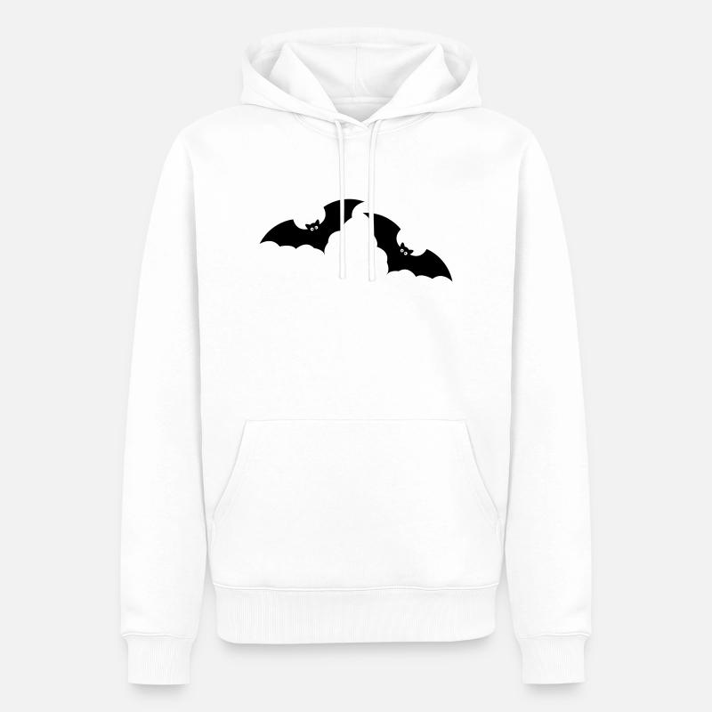 fledermaus 2 - Männer Premium Bio Hoodie - Weiß