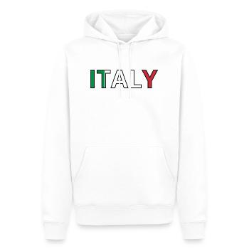 Italy Flag - Men’s Premium Organic Hoodie - white - Front - Nico (187cm)