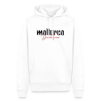 Mallorca Dream Team - Männer Premium Bio Hoodie - Weiß - Vorne - Nico (187cm)