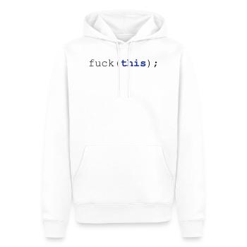 Javascript fuck (this); - Men’s Premium Organic Hoodie - white - Front - Nico (187cm)