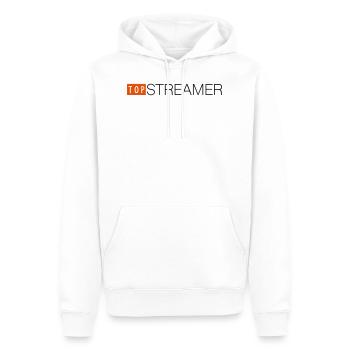 Top Streamer social media shirt - Men’s Premium Organic Hoodie - white - Front - Nico (187cm)