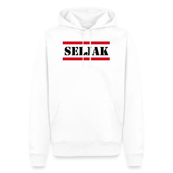 Balkans Jugo - Yougoslavie - Sentence - seljak - Sweat à capuche Premium bio Homme - blanc - Devant - Nico (187cm)