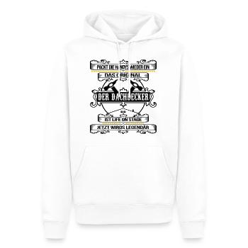 dachdecker legendärer roofer dach decken - Männer Premium Bio Hoodie - Weiß - Vorne - Nico (187cm)