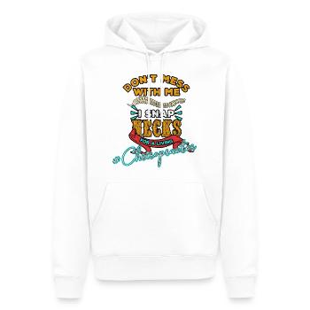 Chiropraticien Physiothérapeute Profession I Cadeau - Sweat à capuche Premium bio Homme - blanc - Devant - Nico (187cm)