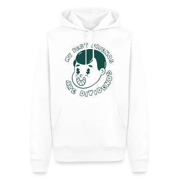 My Best Friends Are Dividends Dividenden Aktien - Männer Premium Bio Hoodie - Weiß - Vorne - Nico (187cm)