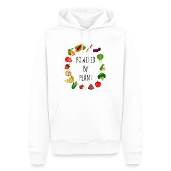 Végétalien - Sweat à capuche Premium bio Homme - blanc - Devant - Nico (187cm)