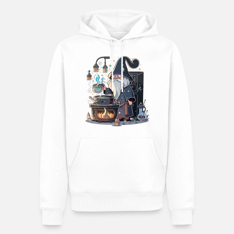 L’assistant Master Chef - Sweat à capuche Premium bio Homme - blanc