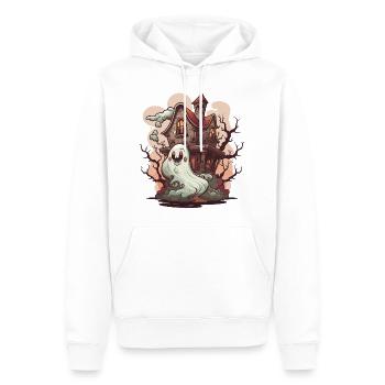 Domaine effrayant - Sweat à capuche Premium bio Homme - blanc - Devant - Nico (187cm)