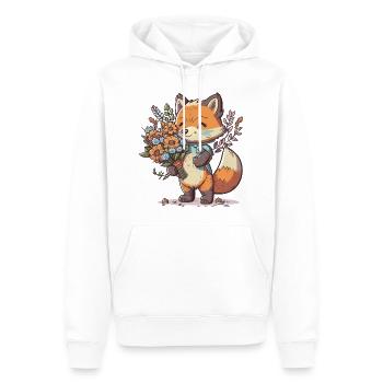 Foxy Love - Men’s Premium Organic Hoodie - white - Front - Nico (187cm)