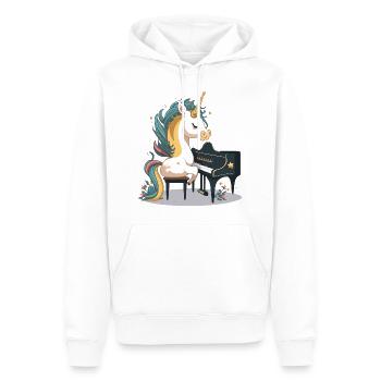 Maestro magique - Sweat à capuche Premium bio Homme - blanc - Devant - Nico (187cm)
