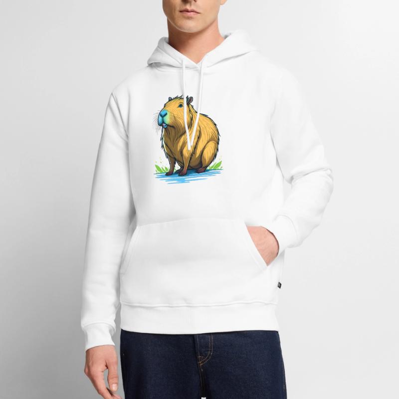 Capybara oder Wasserschwein Männer Premium Bio Hoodie