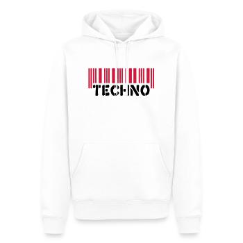 Techno__V002 - Sweat à capuche Premium bio Homme - blanc - Devant - Nico (187cm)
