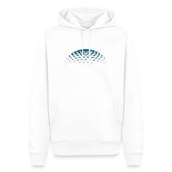 Une balle de golf sur le bleu - Sweat à capuche Premium bio Homme - blanc - Devant - Nico (187cm)