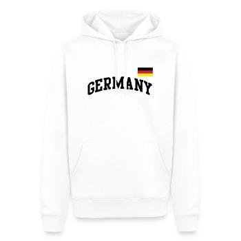 Drapeau de l’Allemagne - Allemagne Allemagne - Sweat à capuche Premium bio Homme - blanc - Devant - Nico (187cm)