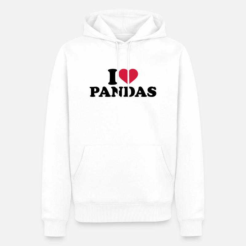 Panda - Männer Premium Bio Hoodie - Weiß