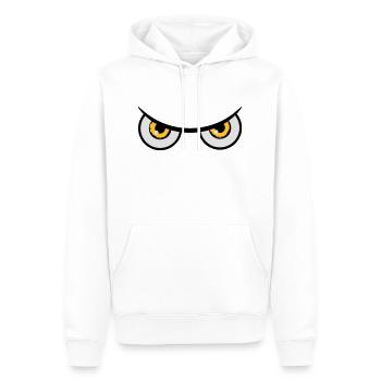 Augen böse gefährlich Eule - Männer Premium Bio Hoodie - Weiß - Vorne - Nico (187cm)
