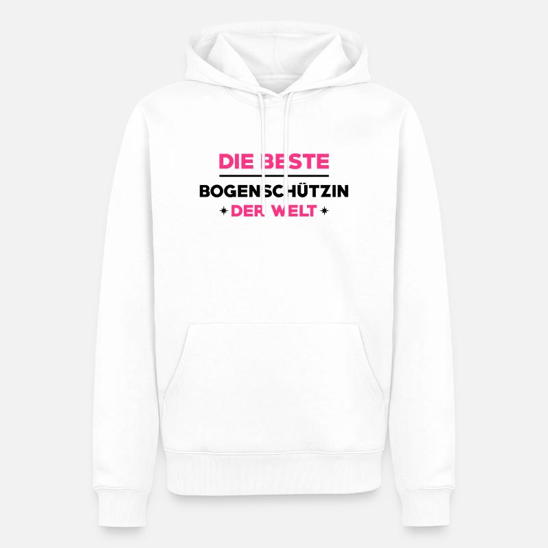 Bogenschießen Bogenschütze Bogenschiessen Bogen - Männer Premium Bio Hoodie - Weiß