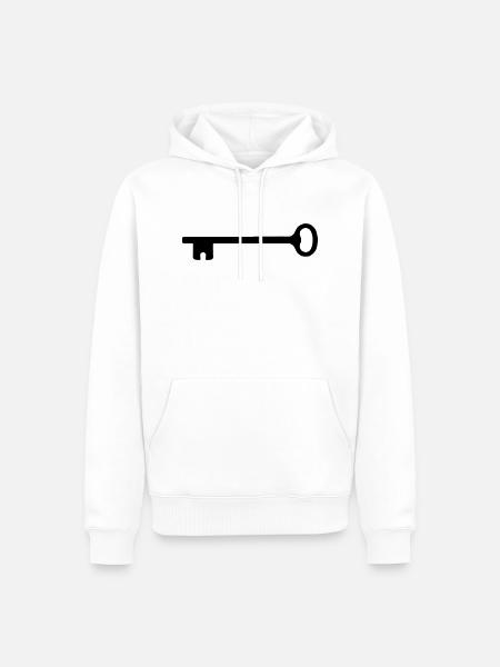 cle clef 2901 - Sweat à capuche Premium bio Homme - blanc