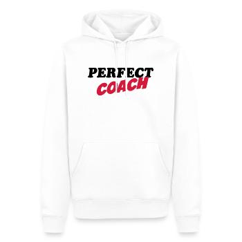 Perfect coach - Männer Premium Bio Hoodie - Weiß - Vorne - Nico (187cm)