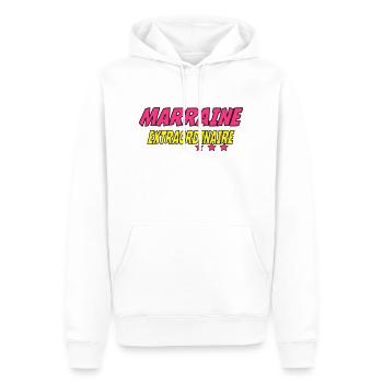 Marraine extraordinaire - Sweat à capuche Premium bio Homme - blanc - Devant - Nico (187cm)