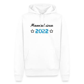 2022 - Birthday Wedding - Marriage - Love - Wife - Männer Premium Bio Hoodie - Weiß - Vorne - Nico (187cm)