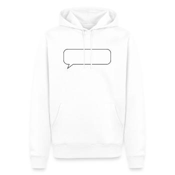 sprechblase design - Männer Premium Bio Hoodie - Weiß - Vorne - Nico (187cm)